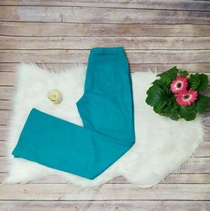 Express Stretch Flare Leg Teal/Turquois Blue Pants